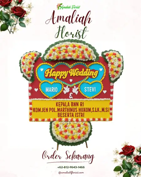 Papan Bunga Pernikahan Seborokrapyak